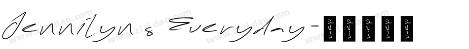 Jennilyn s Everyday字体转换